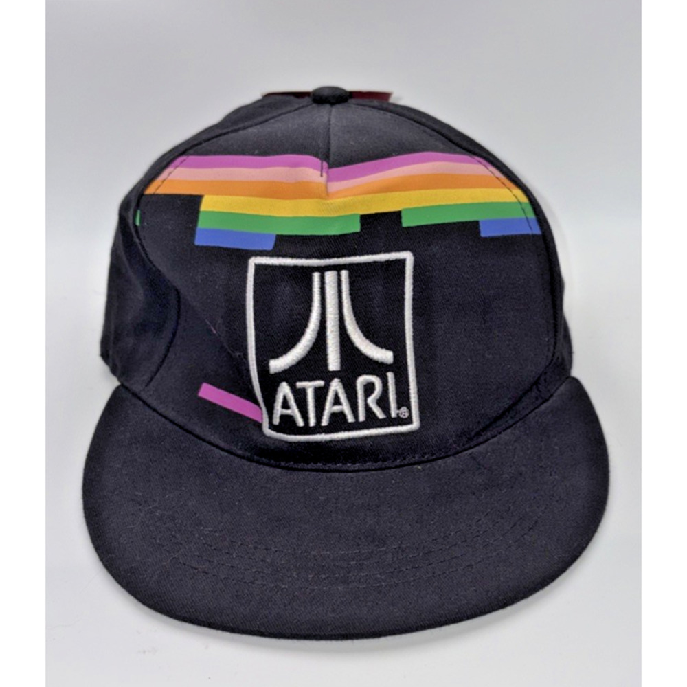 Atari Gamer NEW Retro 80s Baseball Cap Hat black rainbow